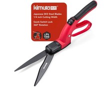 Premium Kimura Japanese Rotating Head Lawn Shears with 360 Degree Cutting