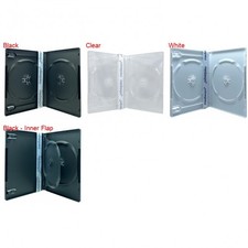 PREMIUM STANDARD Double DVD Cases 14MM 100 New Material Lot