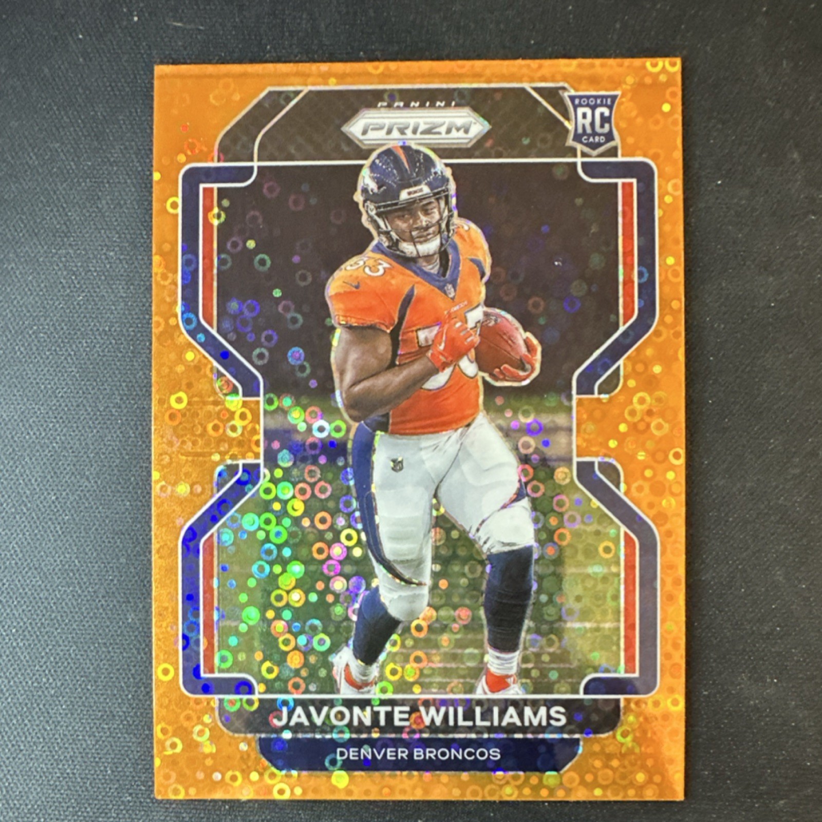 Javonte Williams Panini Prizm #345 Disco