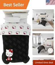 Charming Hello Kitty Microfiber Comforter, Reversible Twin Bedding Design