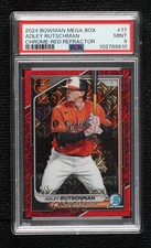 2024 Bowman Mega Box Chrome Red Mojo Refractor 2/5 Adley Rutschman #77 PSA 9 vs3