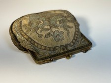 Antique Petit Point Tapestry Purse Made in France Metal Hinged Frame