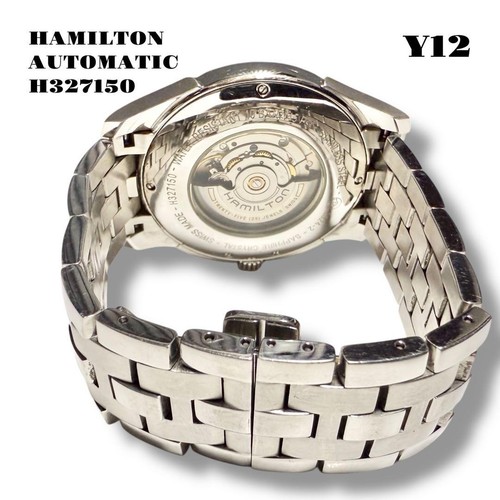 Hamilton Automatic Watch Black Dial Silver Stainless Steel Case MenS Dress - Picture 5 of 10