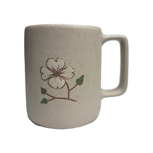 Vintage Pigeon Forge Pottery Dogwood Flower Coffee Cup Mug Tennessee 