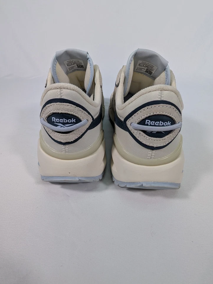 Reebok Womens Forte Racer White Off White Blue Lace Up Sneakers Shoes Size 8.5 - Image 4 of 4