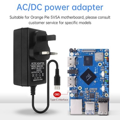 Orange Pi 5Pro Power Adapter Type-C 5V5A Power Supply Suitable For 5MAX/CM5 US