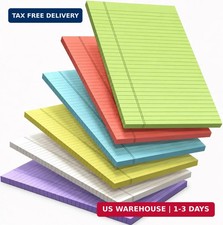 Note Pads 5x8, Notebook College Ruled Legal Pads Colored Writing Pads 5x8, 6 Pac