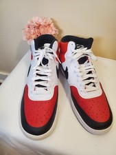 Size 12 - Nike Court Vision Mid Satin Red, White, Black, Basketball Classic 