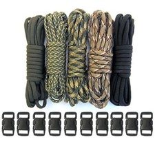 Paracord Planet 550lb Type III Paracord Combo Crafting Kits with Buckles   10...
