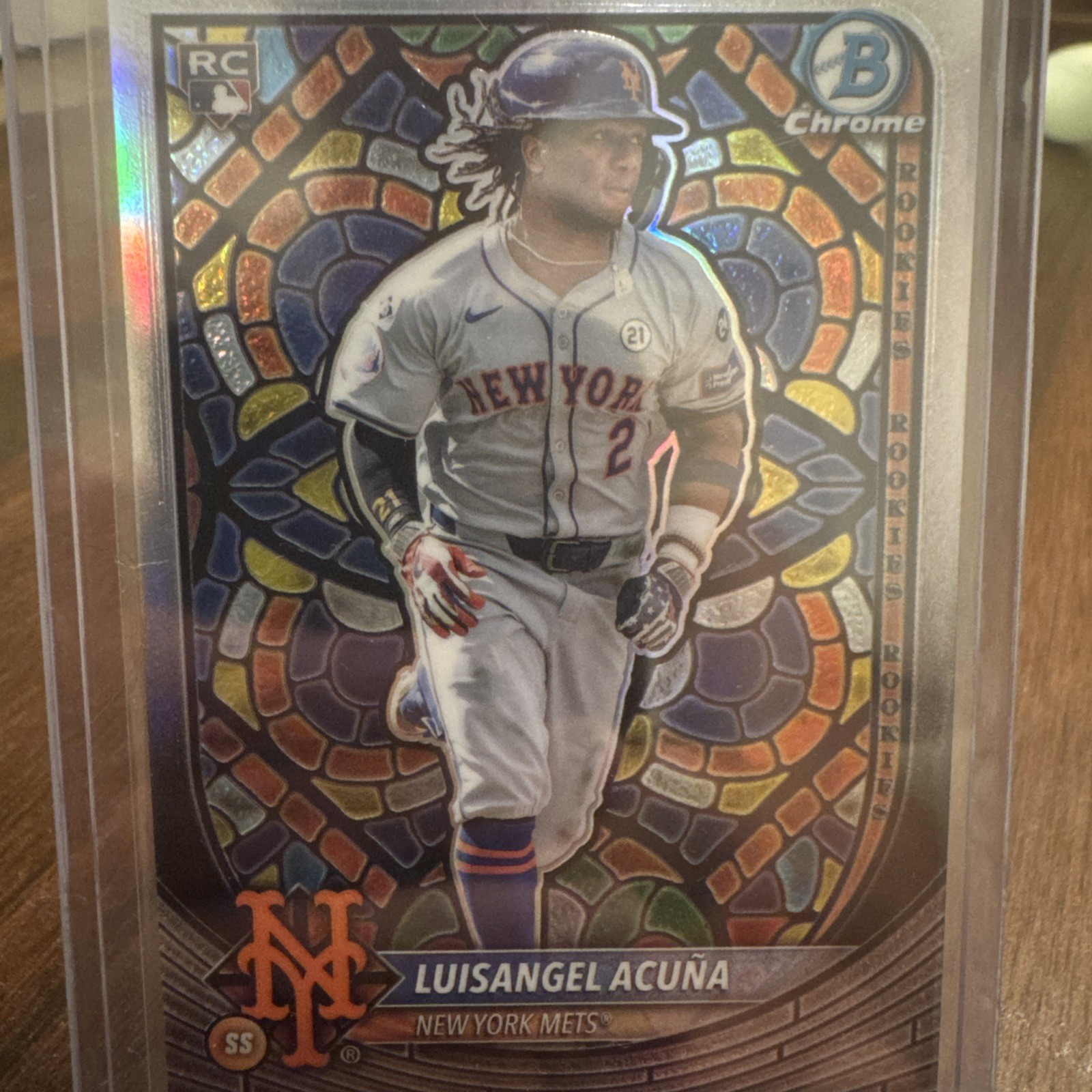 2025 Bowman Chrome RC Etched in Glass Luisangel Acuna SSP #83 Mets Rookie