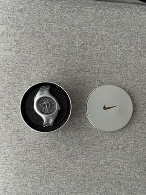 Vintage Nike Triax Metal Steel Watch Hype Y2K Avantgarde Retro Silver Witch Box