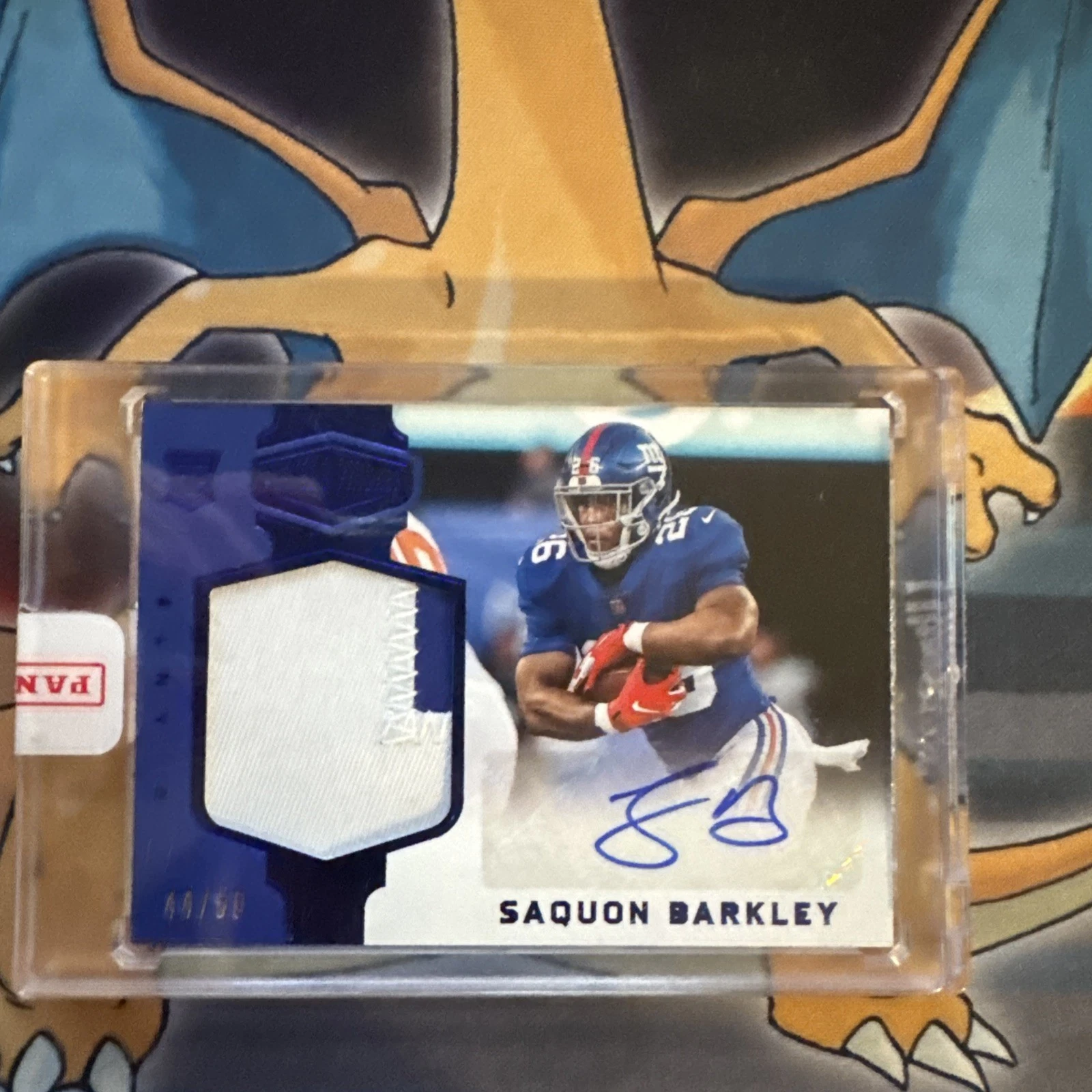 Saquon Barkley Panini Plates & Patches #230 Patch Autograph
