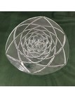 Block Glass Northwinds Polish Crystal Clear Cake Stand Plate 12*12*12 Triangular — photo 4