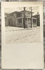 Residential House in Winter Blossburg Pennsylvania 1911 RPPC Postcard 3214