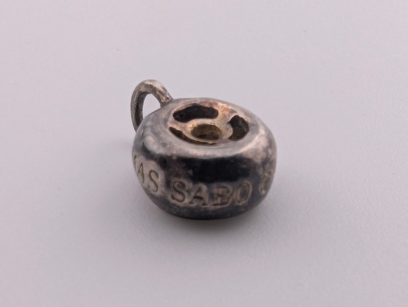 Thomas Sabo Charm Club Round Bead Charm 925 Sterling Silver Retired 1.66g