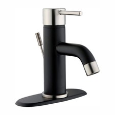 Glacier Bay 2-Toned Brushed Nickel  Matte Black Bathroom Faucet, Single-Handle