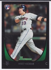 Mike Nickeas Toronto Blue Jays 2011 Bowman Draft Rookie Card