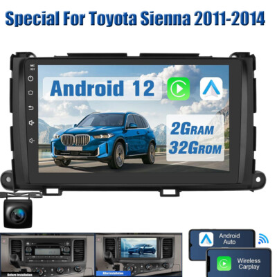 Android For Toyota Sienna 2011-2014 Car Radio Stereo Apple Carplay GPS Navi +Cam
