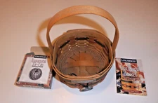 Longaberger 1997 Inaugural Basket With Pewter Tie-On Box Pamphlet
