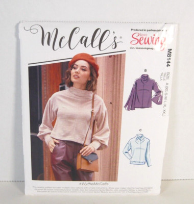 McCall's Love Sewing 8144 Easy Knit Tops Misses' XS-XXL (4-26) Pattern Uncut