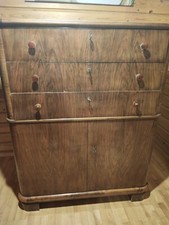 Antike große Kommode, Schuhschrank Biedermeier Art Déco