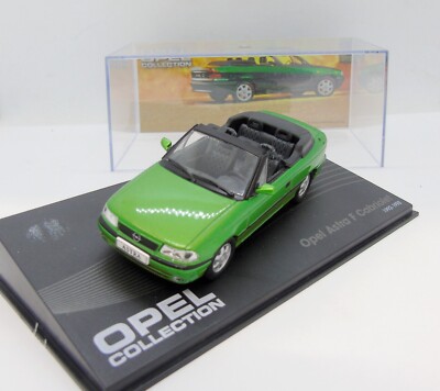 GC1634 IXO / OPEL COLLECTION / OPEL ASTRA F CABRIOLET 1992-1998 METAL GREEN 1/43