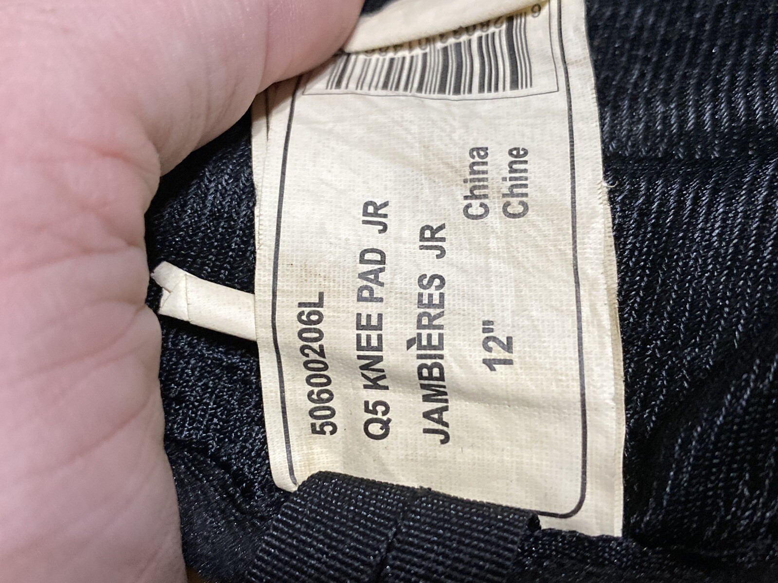 PowerTek Q5 Ice Hockey Jr. 12” Shin Guards Black Orange