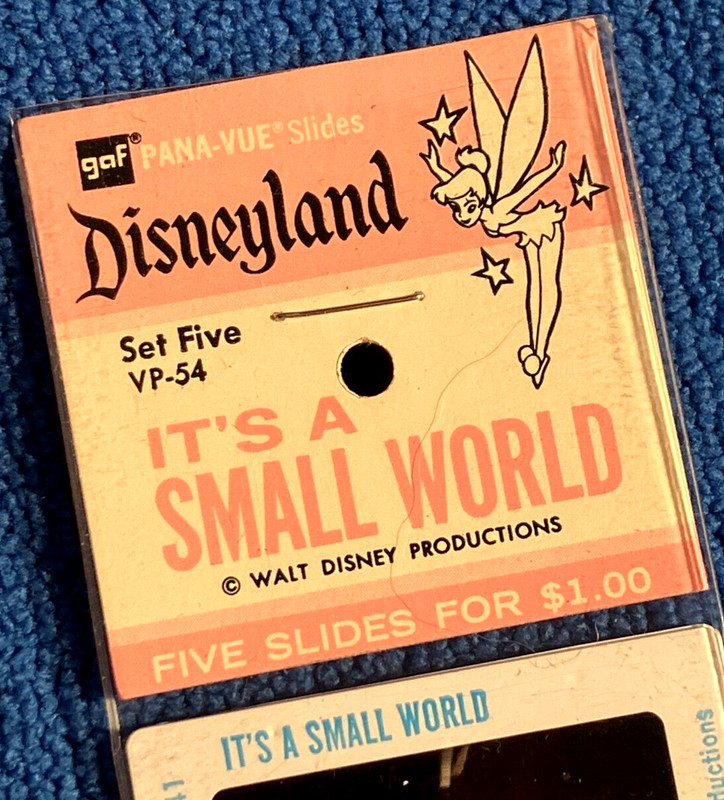 1966-70's Disneyland Park Souvenir "GAF" Color Slide Set "It's a Small World"