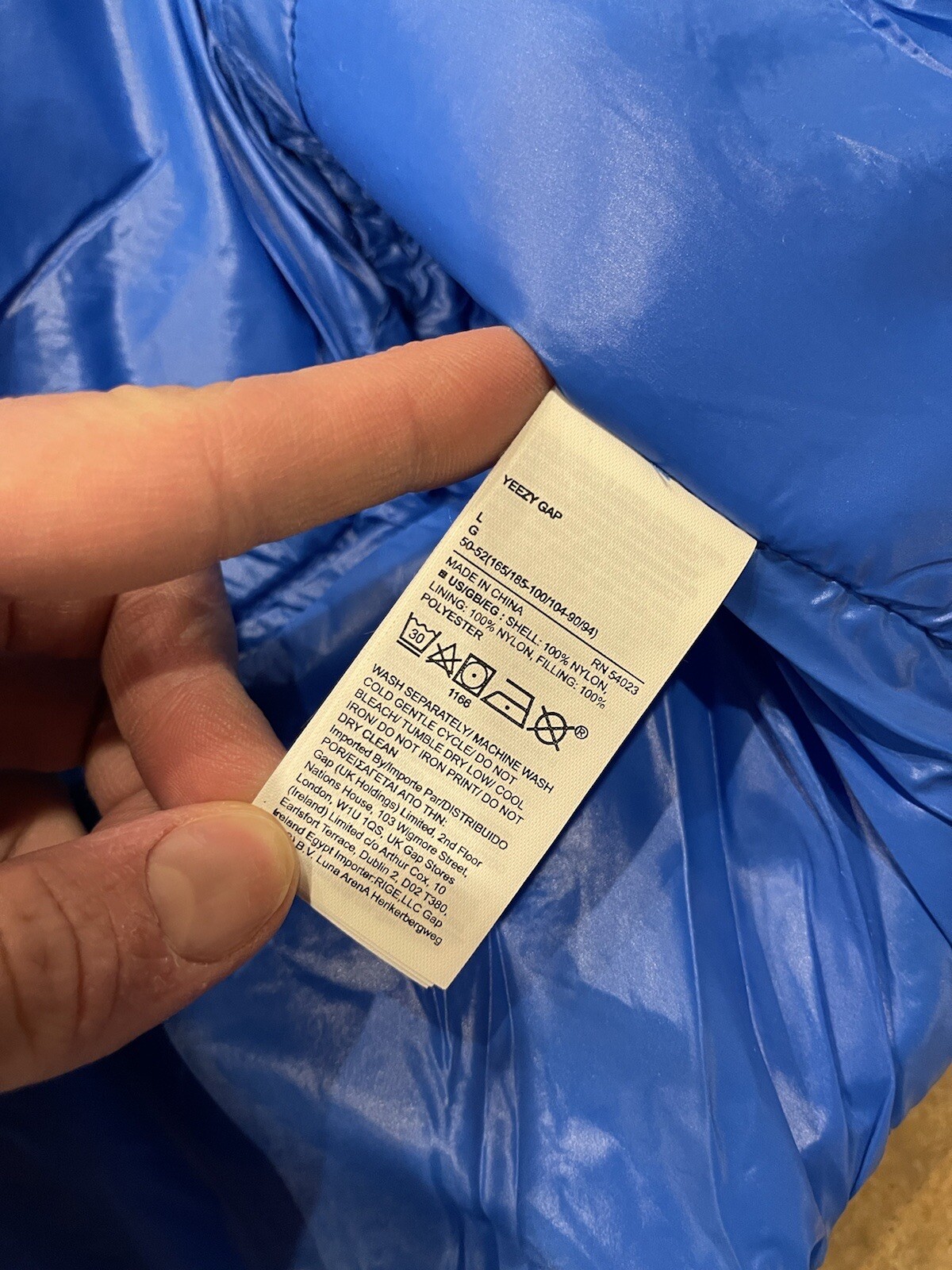 Yeezy x Gap Blue Round Puffer Jacket Kanye West size Large image 8