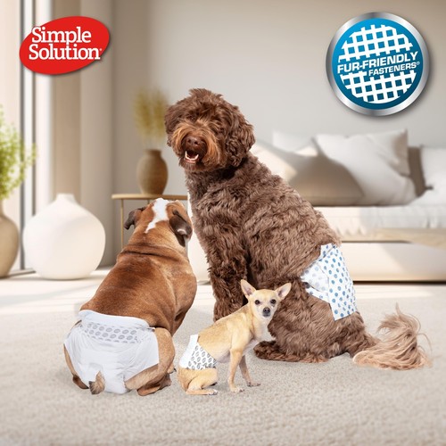 Disposable Dog Diapers Wraps for Male Dogs, True Fit, Absorbent, Leak Proof - Picture 2 of 8