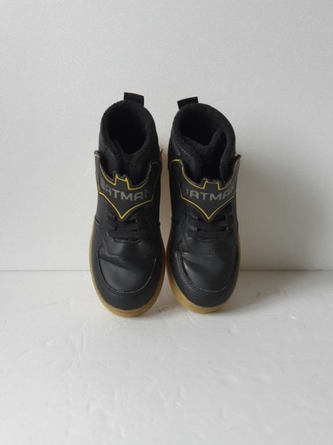 H& M BATMAN Boys Black Leather Hook & Loop Trainers UK(12)EU(29) VL-2393DB - Picture 9 of 21