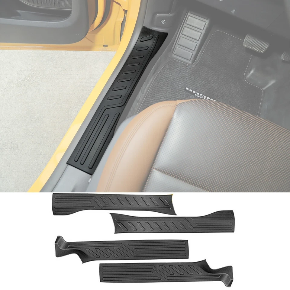 Protectores de entrada de puerta de goma para Ford Bronco Sport 2021 2022 2023 accesorios paquete de 4 Foto 2 de 4