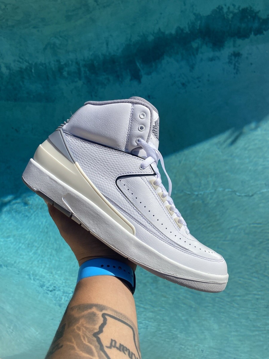 Air Jordan 2 Retro High White Cement Grey Sneakers Shoes | eBay display picture 2