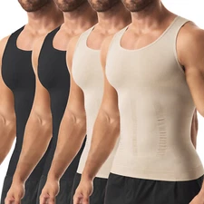 Mens Body Slimming Tummy Control Shaper Vest Tank Tops Shirt Shapewear Underwear