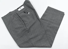 Lauren Ralph Lauren Men Wool Dress Pants New 36 40 44 light gray Plaid Ultraflex