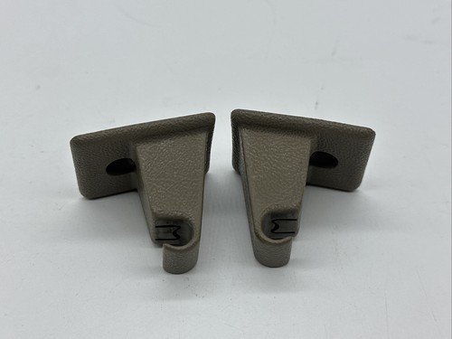 2-Piece Tan Sun Visor Holder Clips - Fits Chevy Silverado, Tahoe, Yukon 1992-1998