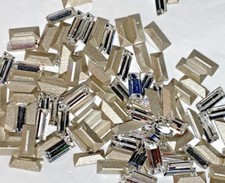 12 Swarovski 4501 Crystal 7x3mm Baguette Rhinestones Foiled