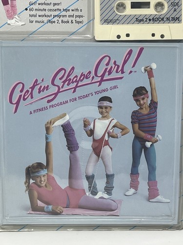 Vintage 1985 Hasbro Get In Shape, Girl Book and Cassette SEALED Cassette 2 - Picture 2 of 9