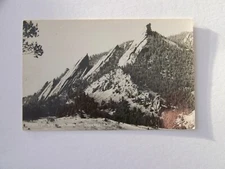Boulder Colorado CO RPPC Real Photo Vista of the Flatirons Sanborn Photographer