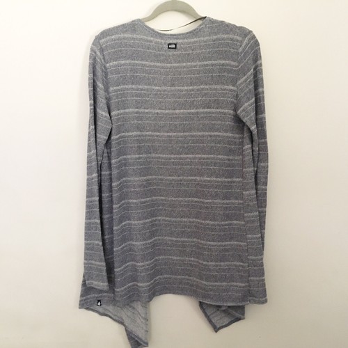 Volcom lived in lightweight open front cardigan long sleeve Sweater L Striped - Picture 5 of 6