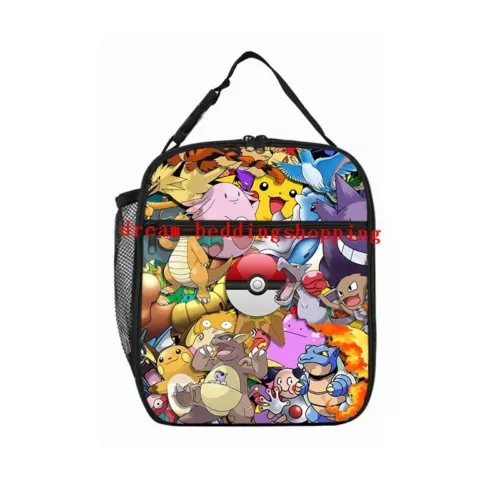 Pikachu Pokemon Insulated Lunch Bag School Picnic Snack Lunchbox Travel Box Gift - Picture 14 of 69