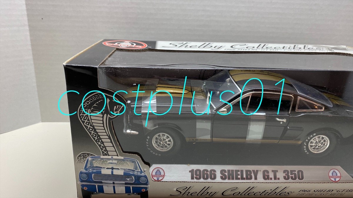 SHELBY COLLECTIBLES SIGNED 1966 SHELBY GT 350 1:18 BLACK