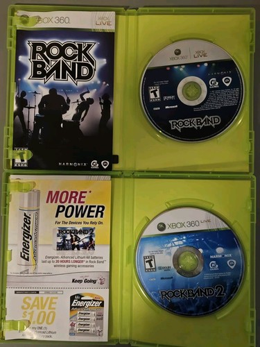 Rock Band 1 and 2 for Xbox 360 Disc CIB Games - Picture 5 of 5