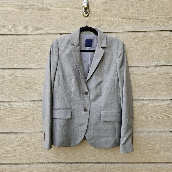 J. Crew Super 120s wool light gray two button blazer size 6