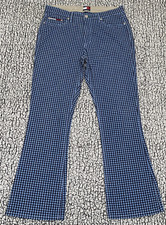 Tommy Hilfiger Check Plaid Dress Trouser Pants Blue Womens Size 11