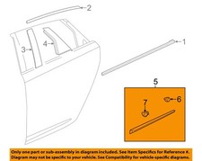GM OEM 13-19 XTS Rear Door Exterior Trim-Body Side Mldg 22760479