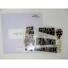 Close To My Heart My Acrylix C1040 RSVP Party Invitation Happy Birthday Balloon