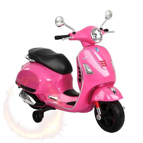 Kids Ride On Car Motorcycle Motorbike VESPA Licensed Scooter Electric Toys - Picture 2 of 13