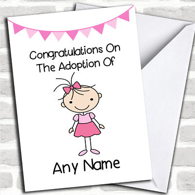 Adoption Glückwunsch Adoption eines älteren Mädchens Tochter personalisierte Karte