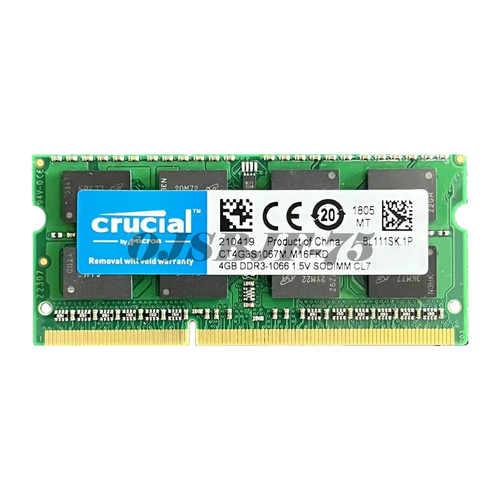 Crucial PC3-8500 8GB 4GB SO-DIMM 1066 MHz PC3-8500 DDR3 Memory (CT4G3S1067M) - Picture 9 of 10